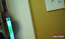 jamie and meredith petite brunettes share messy throat swallow passion