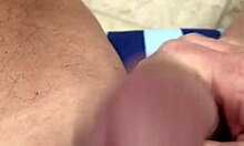 Nakedman15 jerks off naked close-up flashing hard