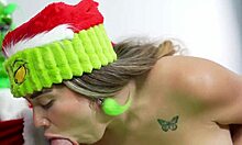 HARDCORE GRINCH FUCKS SARA BLONDE ROUGH ON HORNY CHRISTMAS