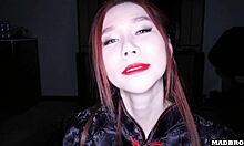 Busty Asian invites pounding by big black cock again