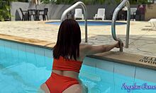 Sexy Latina Bikini Seduces Pool Sucks Rides Cock Home 69