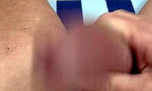 Nakedman15 jerks off naked close-up flashing hard