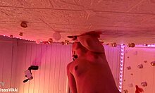 misssvikki sucks dick through sheer top next door