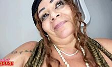 Chubby BBW Mature Wife Cheats with Young Stud's Monster Cock in Lingerie