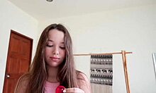 Petite stepsister rides stepbro's raw cock doggystyle deepthroat style