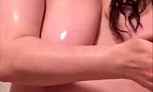washing my fat chubby girlfriend's wet curvy body in tub