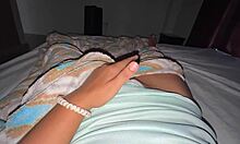 College girl's morning pantyhose fingering swells juicy pussy lips wide