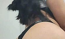 Latina curvy beauty plays with huge natural tits solo