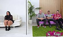 BBW Vicky Bren Blind Date Turns into Stranger Blowbang Creampie Gangbang