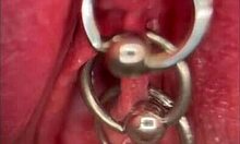 come see this closeup of my pissing pussy... pierced clit dripping juicy!!