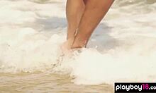 wanna see this smoking ukrainian blonde cara mell strip nude on beach and pose sexy?