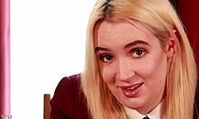 British student upskirt flashes panties gives joi instructions party