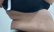 Latina curvy beauty plays with huge natural tits solo