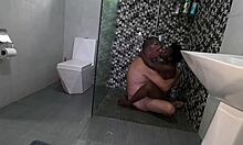 she moans as i fuck her wet pussy in morning shower then eat her out after cumming inside
