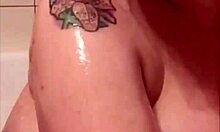 washing my fat chubby girlfriend's wet curvy body in tub