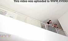 sexy latinas bruna santos and sabrina fit take double penetration footjob and drink piss