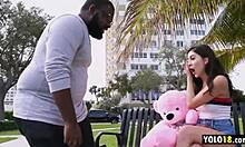 Shaved teen natalie brooks pussy drilled by big cocked cupid doggystyle