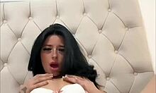 american student fingers pussy and squirts hard on webcam