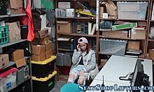shoplifter teen caught sucks cock for massive facial cumshot hd