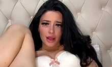 american student fingers pussy and squirts hard on webcam