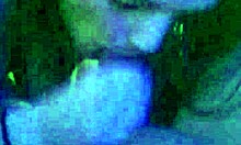 cute chick's mouth slowly engulfs throbbing dick whole