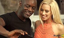 Hey 😏 black stud pounds blonde gf's mouth and pussy with huge bbc!