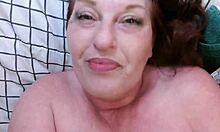dawnskye1962 strips from blue bra thong and fishnets in update 107 with sweet kisses and dirty talk