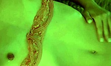 Milk Dripping From Slim Petite Body On Cozy Bed