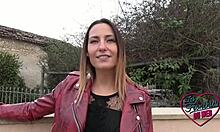 Pam et Heivy, two sexy french brunettes with small waists, share one throbbing cock in ffm threesome