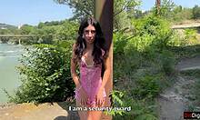 Peeing Teen 18+ Caught Outdoors Fucked Rough in Tight Pussy Creampie