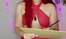sexy artist sketches her muse then teases his tiny cock with joi sph