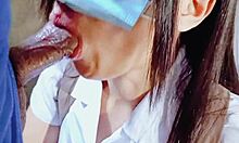 Ever had a pinay college 18+ teen give you sloppy deepthroat blowjob like this curvy slut?