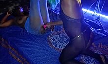Trainer pounds my girlfriend's pussy with huge black cock