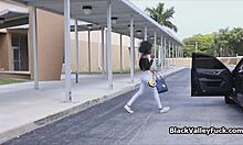 ebony besties share and suck big white cock together