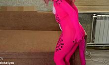 whoa girl with sexy bodypaint sensually sucks dick then rides for hot cumshot 😍💦