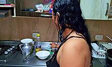 squirting hard in kitchen horny stepmom begs stepson to fuck her