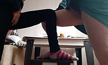 Middle Aged Woman Student Masturbate Chairs