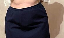i'm that chubby boss milf slamming huge dildo in my big ass thong after work