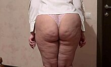 i'm that chubby boss milf slamming huge dildo in my big ass thong after work