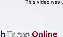 british 18+ teen slut worships fat ass with toys and anal play