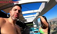 Big ass oiled latina gets rough poolside pickup pounding doggystyle with monster cock