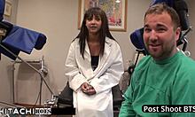 Troubled tanned teen eliza shields spreads for doctor's mandatory hitachi vibrator orgasms in hospital
