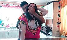 indian stepmom sneaks wild kitchen romp with horny stepson pounding her wet curves!