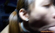 bareback pounding ladyboy fujiko's tight asian ass pov