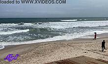 Sexy amateur pornstar films first steamy voyeur session at beach house!
