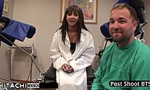 Troubled tanned teen eliza shields spreads for doctor's mandatory hitachi vibrator orgasms in hospital