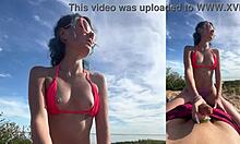 hot beach public creampie skinny babe rough outdoor bang