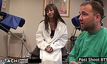Troubled tanned teen eliza shields spreads for doctor's mandatory hitachi vibrator orgasms in hospital