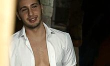 He spreads her cheeks and devours girlfriend's ass right in the garden