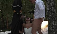 hot bride's final fling sucks and fucks two monster cocks before wedding day